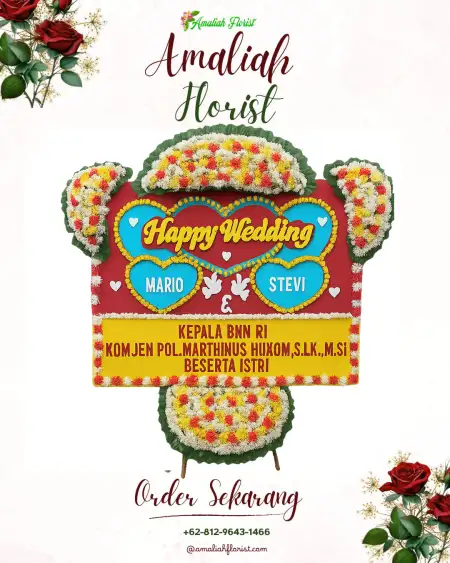 Papan Bunga Pernikahan Bundaran HI